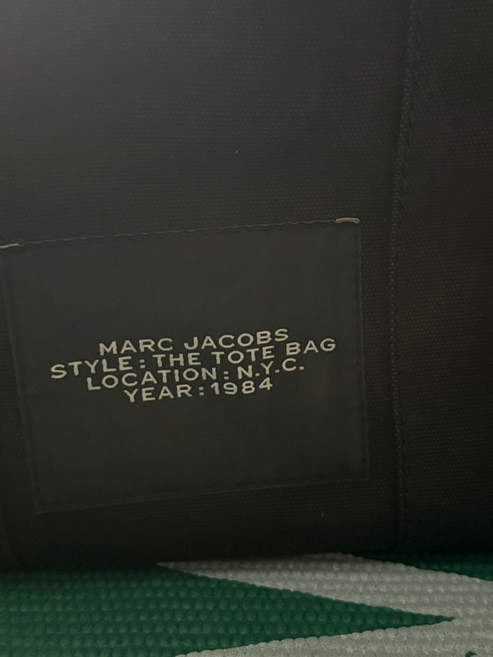 Marc Jacobs Black Canvas Tote Bag with White Logo - Picture 2 of 3